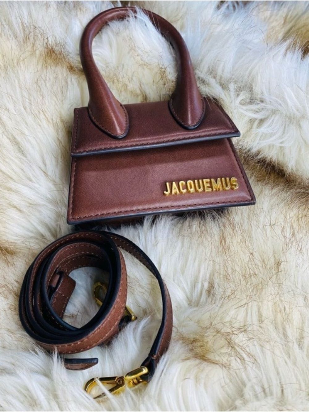 🛍️Jacquemus Authentic Le Chiquito MINI Bag in Dark Brown Leather